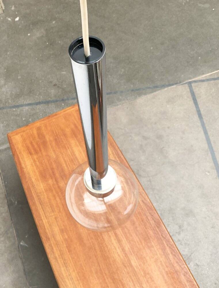 Vintage Space Age Suspension in Chrome and Glass by Motoko Ishii for Staff, 1970s