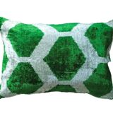 Housse ikat en velours de en soie
