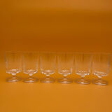 Engraved crystal stemmed glasses