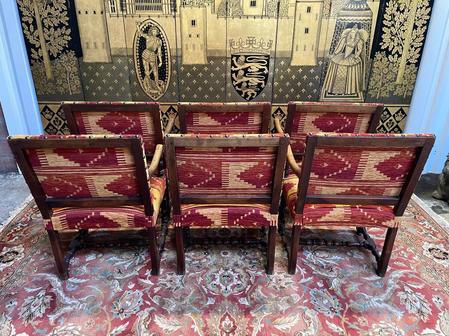 Suite of 6 Louis XIII armchairs