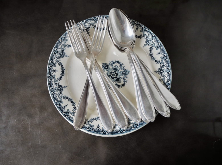 Set of 6 dinner plates Terre de Fer E. Bourgeois, Excelsior model