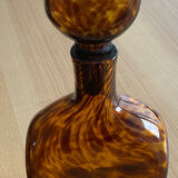 Carafe léopard en verre soufflé 1960