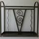 Hammered metal umbrella holder, Art Deco