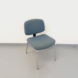 Vintage office chair in fabric and chrome from the 70s
