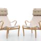 Paire de  fauteuils scandinaves modèle  Miranda