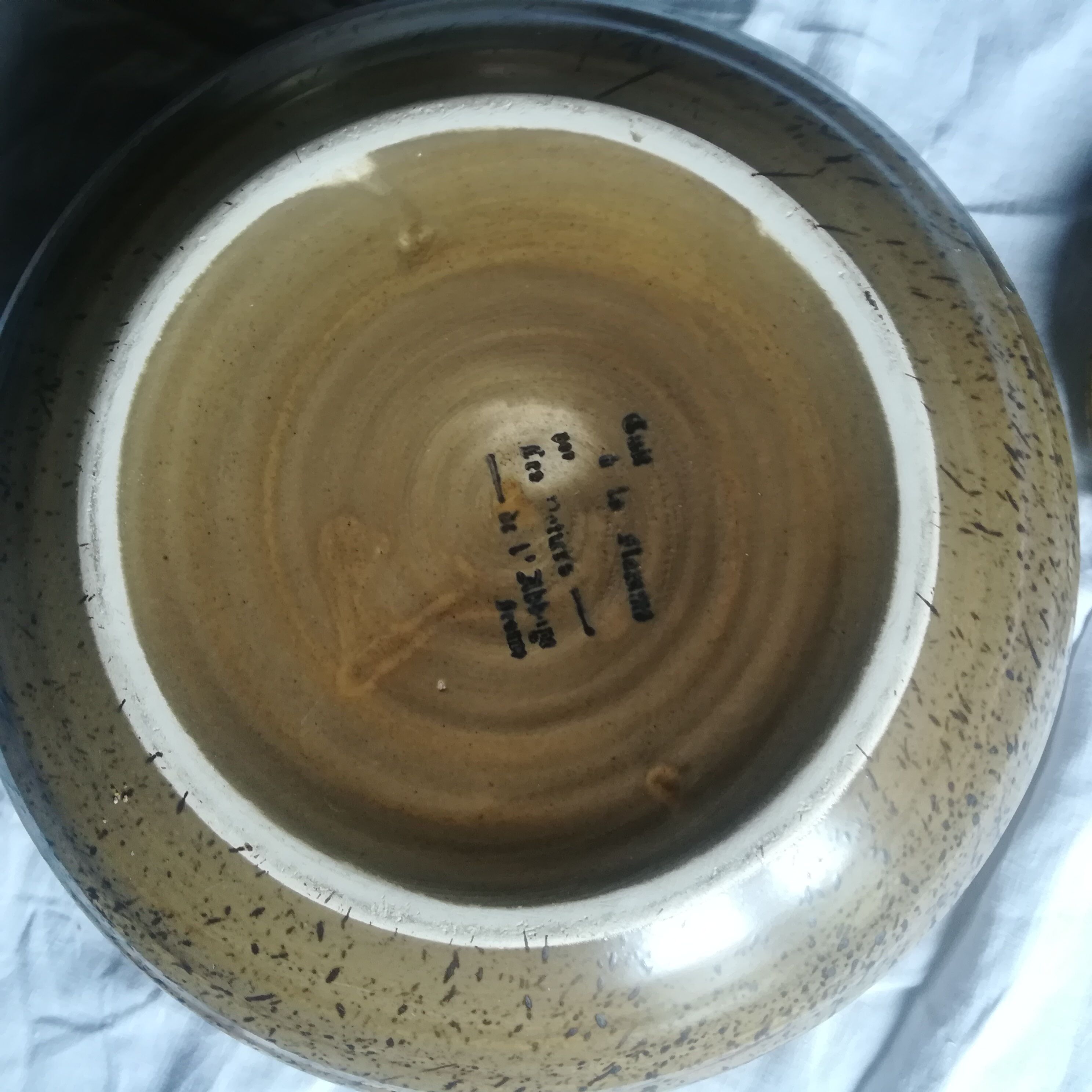 Vintage stoneware salad bowl