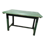 Old green farm table
