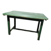 Old green farm table