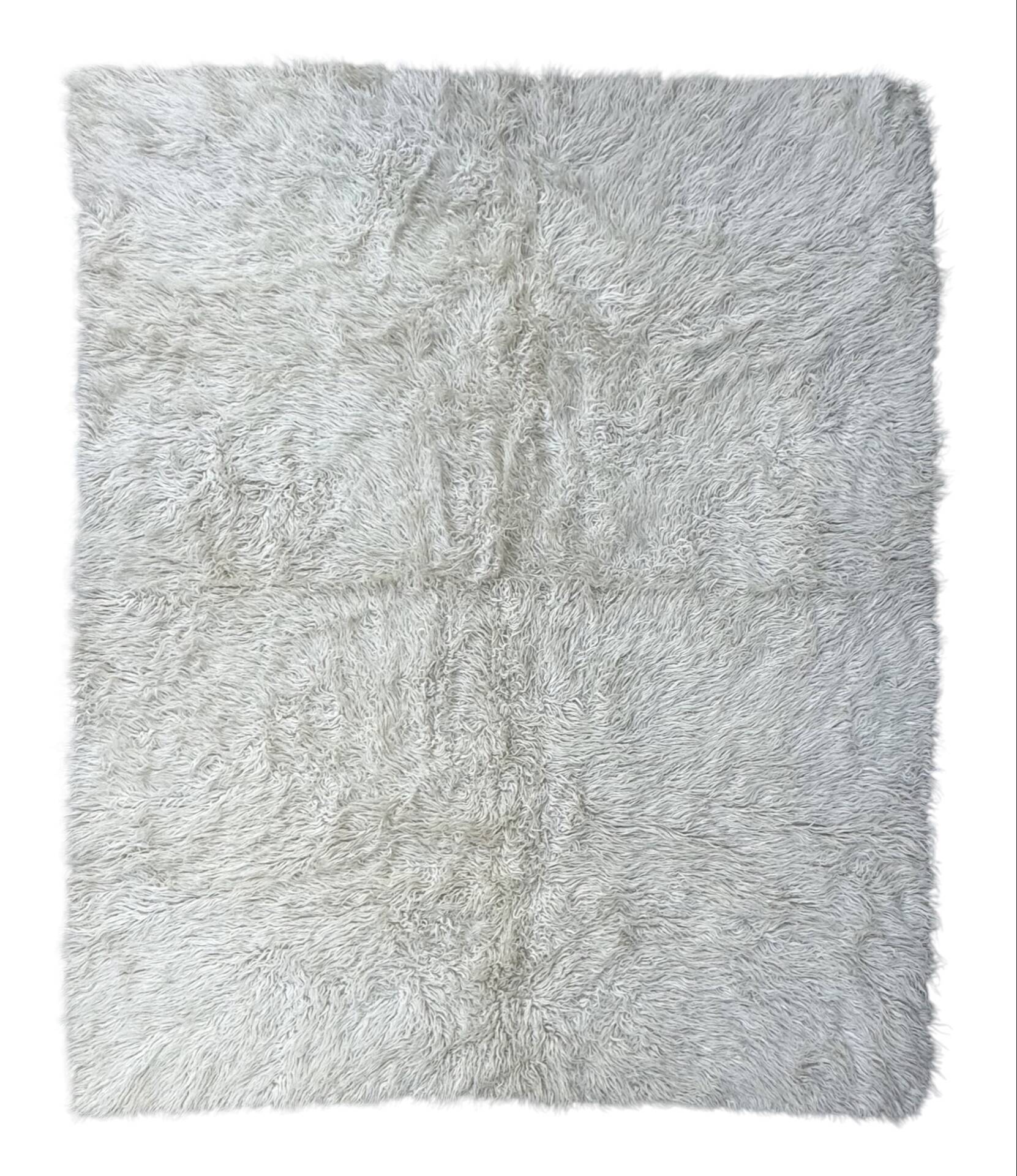 Large Scandinavian Rya rug wool from the 1960s.