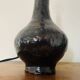 Ancien pied de lampe en terre cuite émaillée