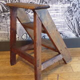 Old stepladder 3 wooden steps