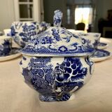 Service à thé/café ancien Villeroy et Bosh motifs Asie bleu