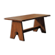 Brutalist dining table in solid oak, France, circa 1980.