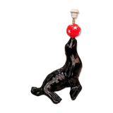 Vintage sea lion ceramic lamp