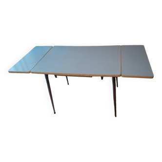 Blue formica table