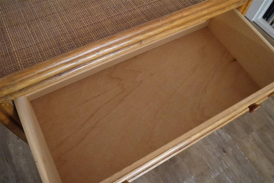 Commode en rotin et bambou, 1970