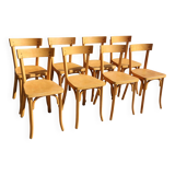 8 chaises baumann n°21 hêtre clair