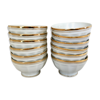 Set of 12 small bowls for tea or coffee