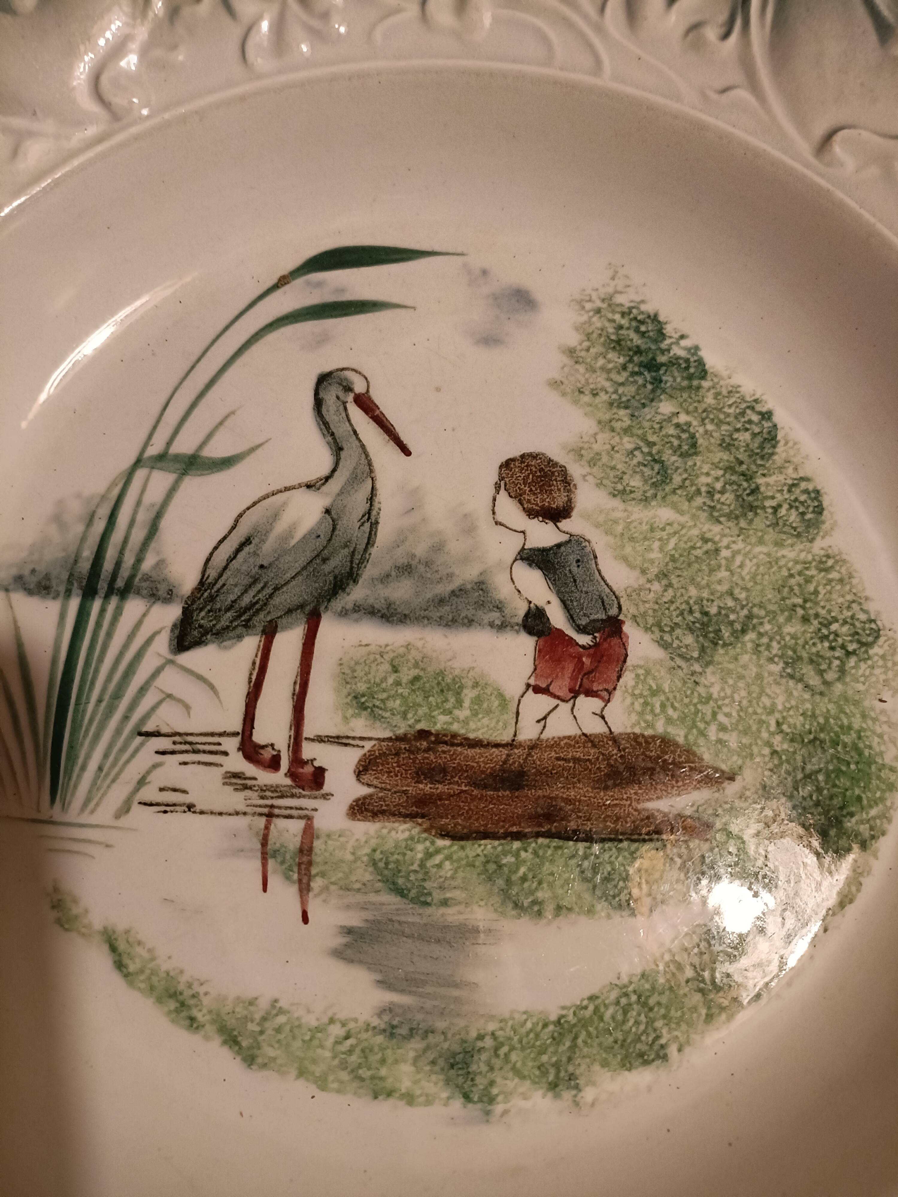 Large deep dish St Amand earthenware