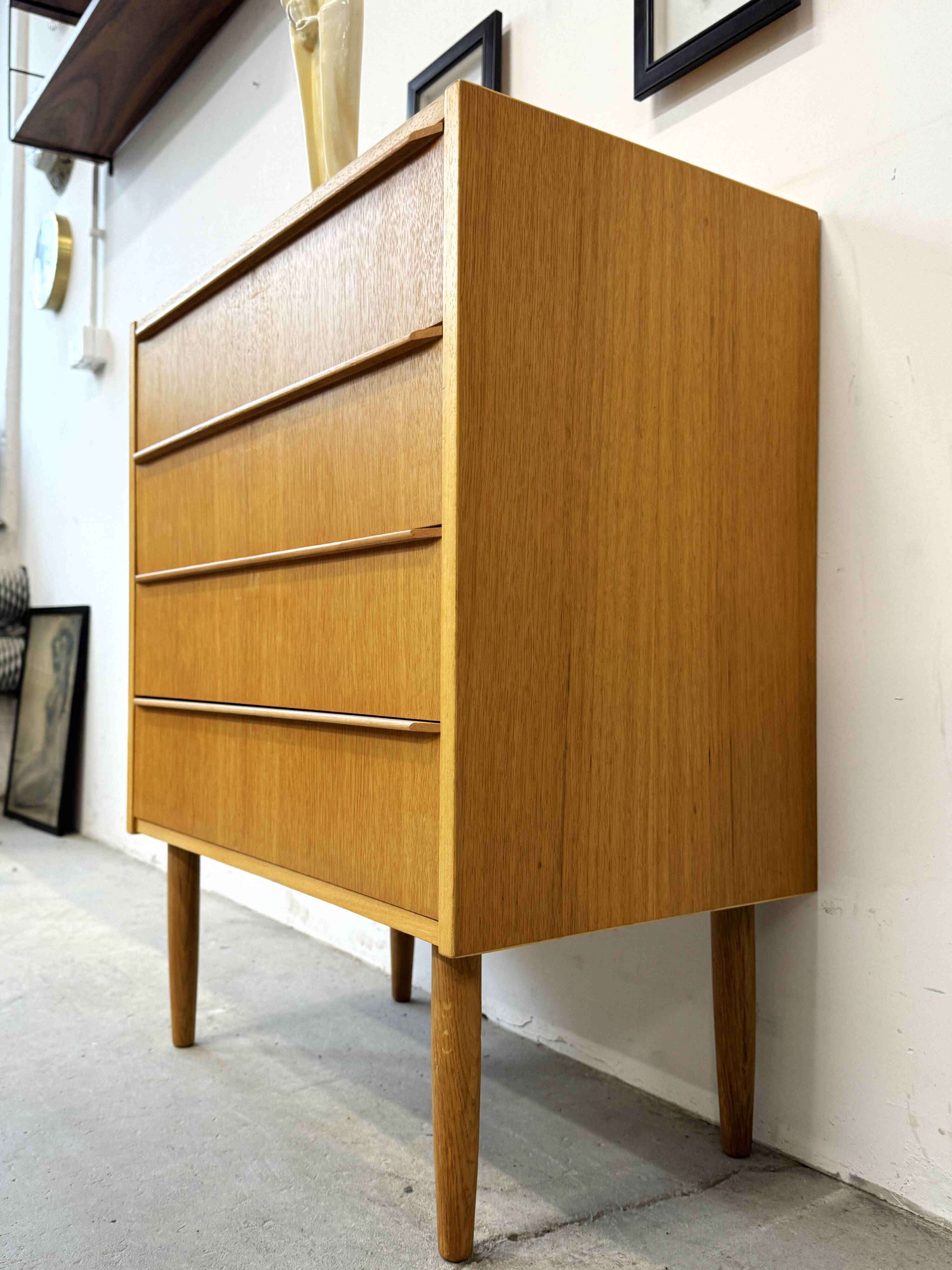 Oak Drawer Cabinet, Denmark, 1970s, Mid-Century, Vintage