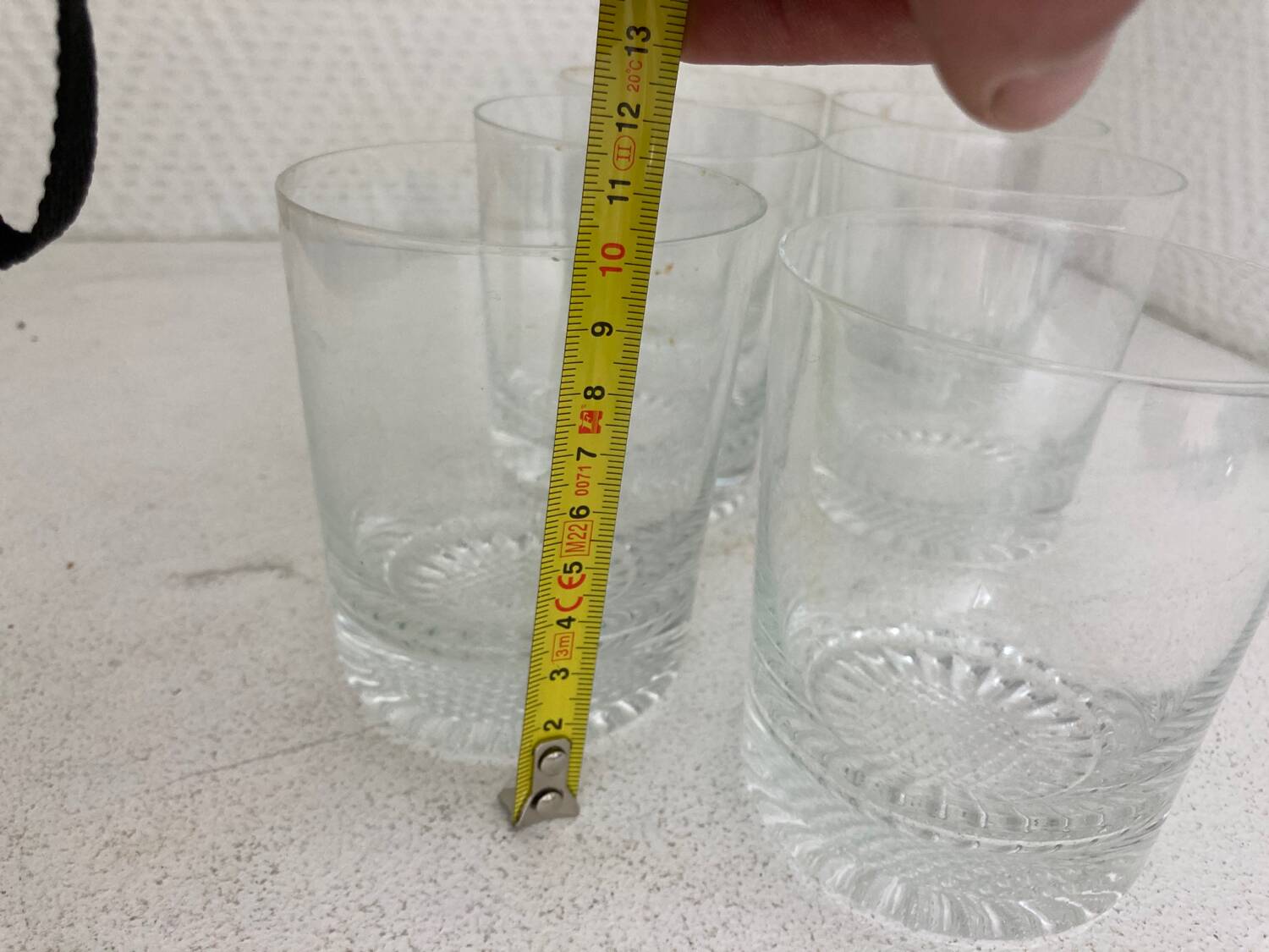 Set of 5 old crystal glasses