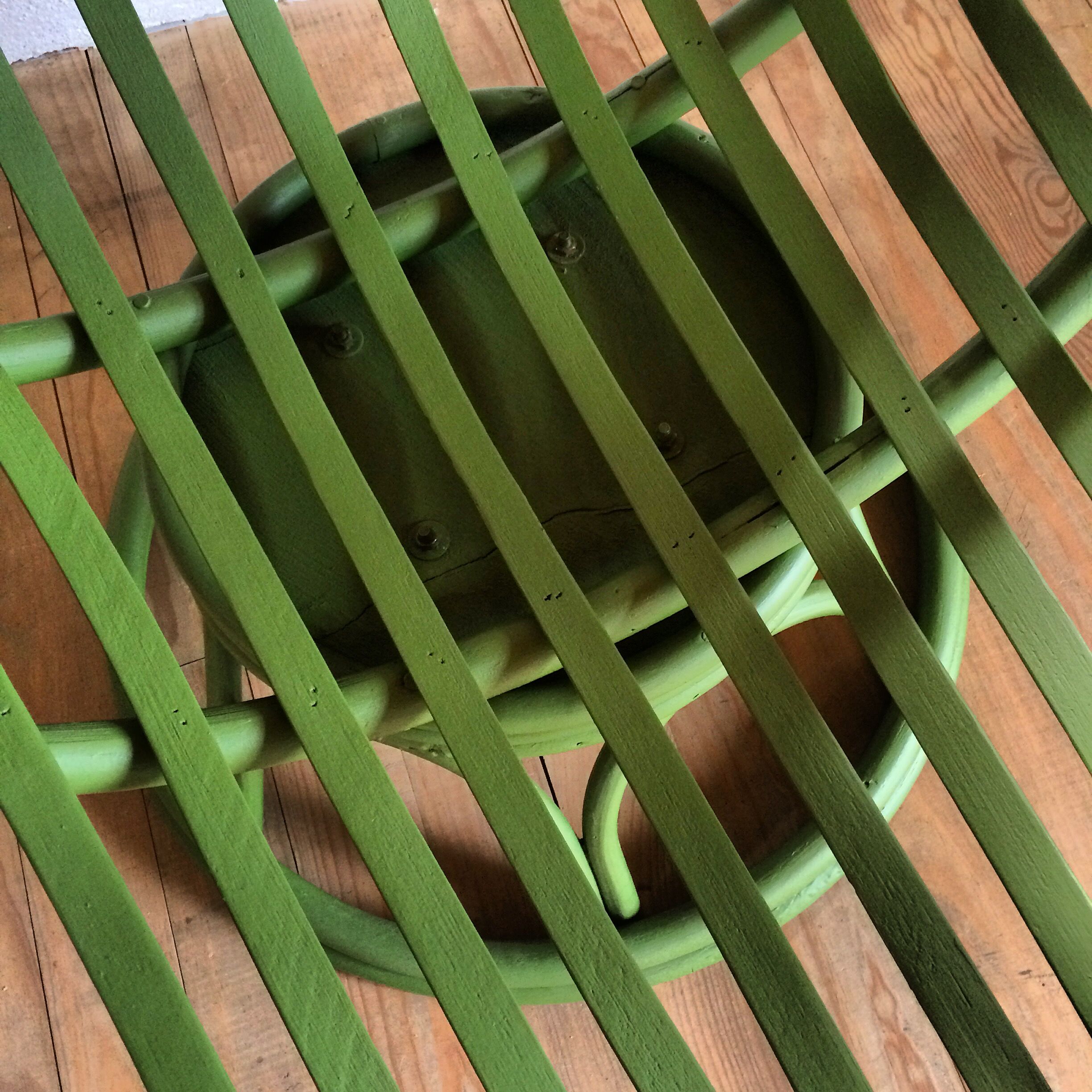 Vintage rattan swivel chair