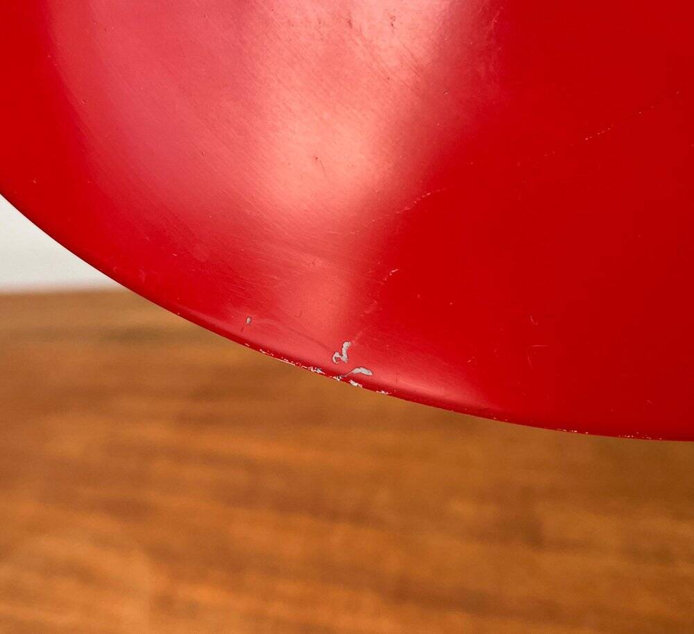 Red German table lamp mid-century 6786 by Christian Dell for Kaiser Idell, 1960s