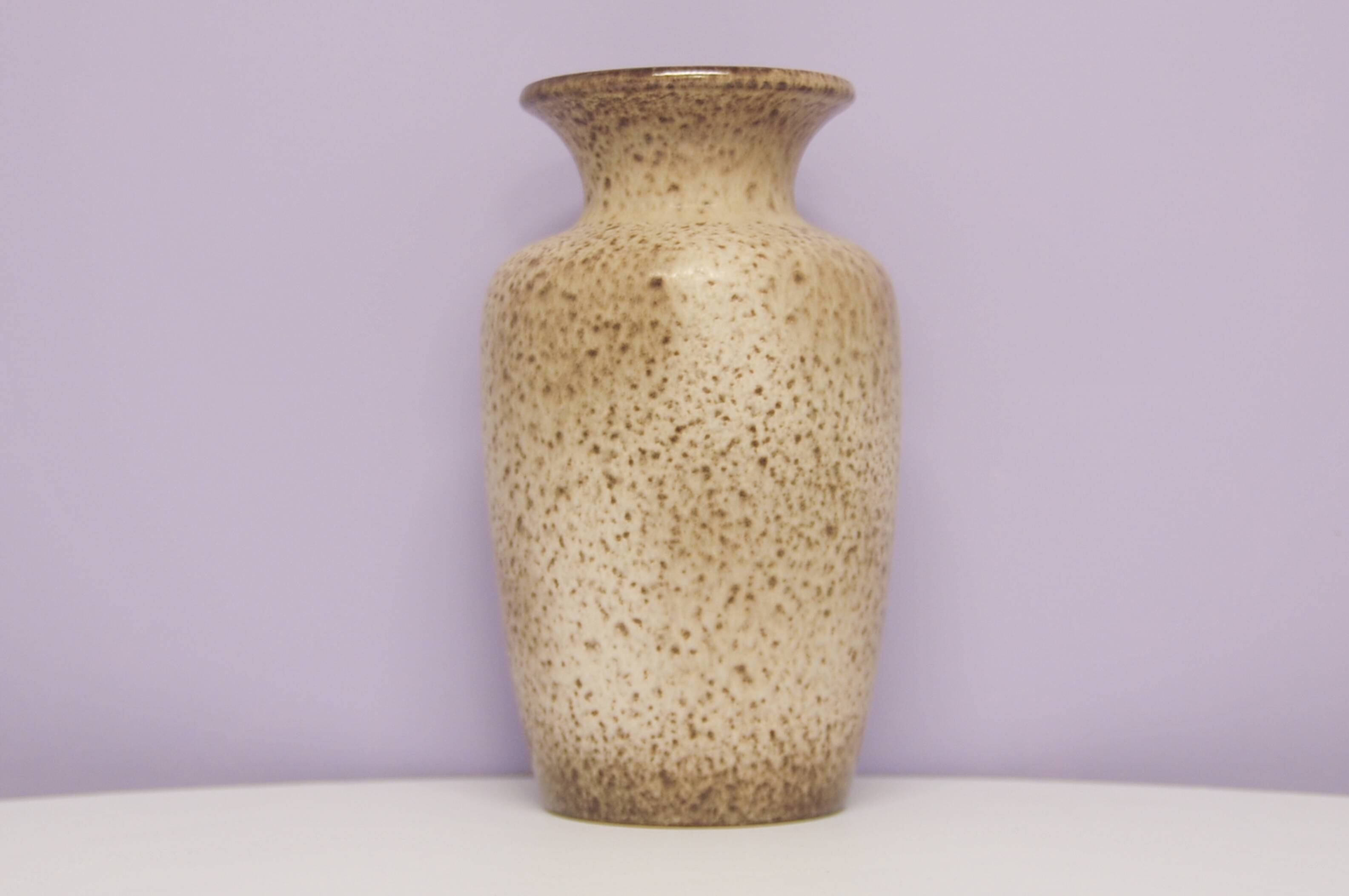 vintage taupe speckled West Germany vase Scheurich