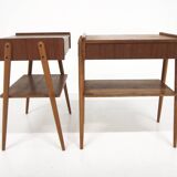 2 tables de chevet en teck par Carlström, Suède 1960