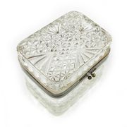 Art Deco bonbonniere, pressed glass, HSG Ząbkowice, Poland, 1930s