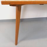 Rectangular wooden and ceramic dining table from the 50s and 60s