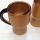 6 glazed terracotta mugs