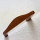 Italian mid-century lounge chair in cherry wood with white bouclé