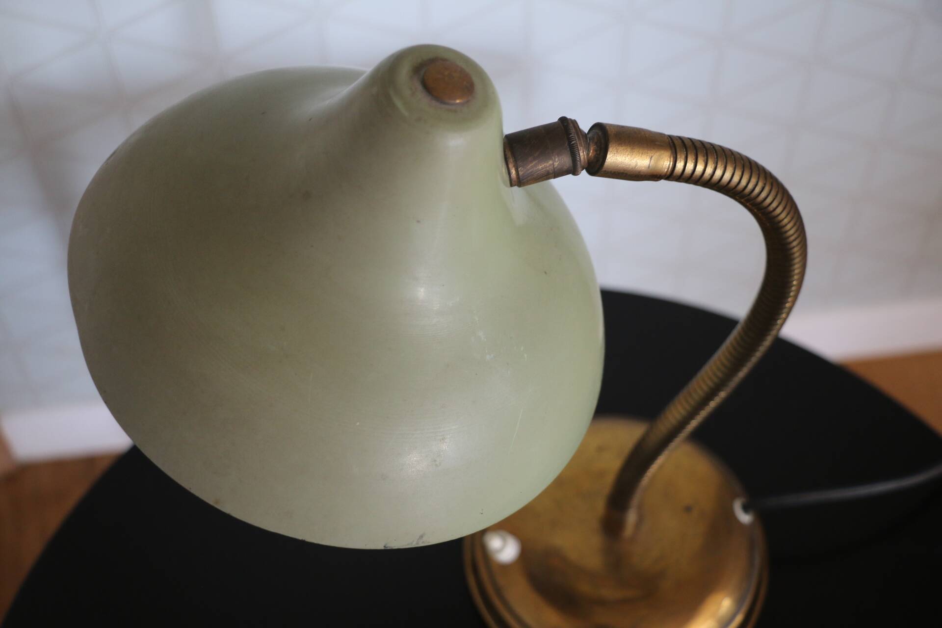 Lampe à poser laiton verte 420mm