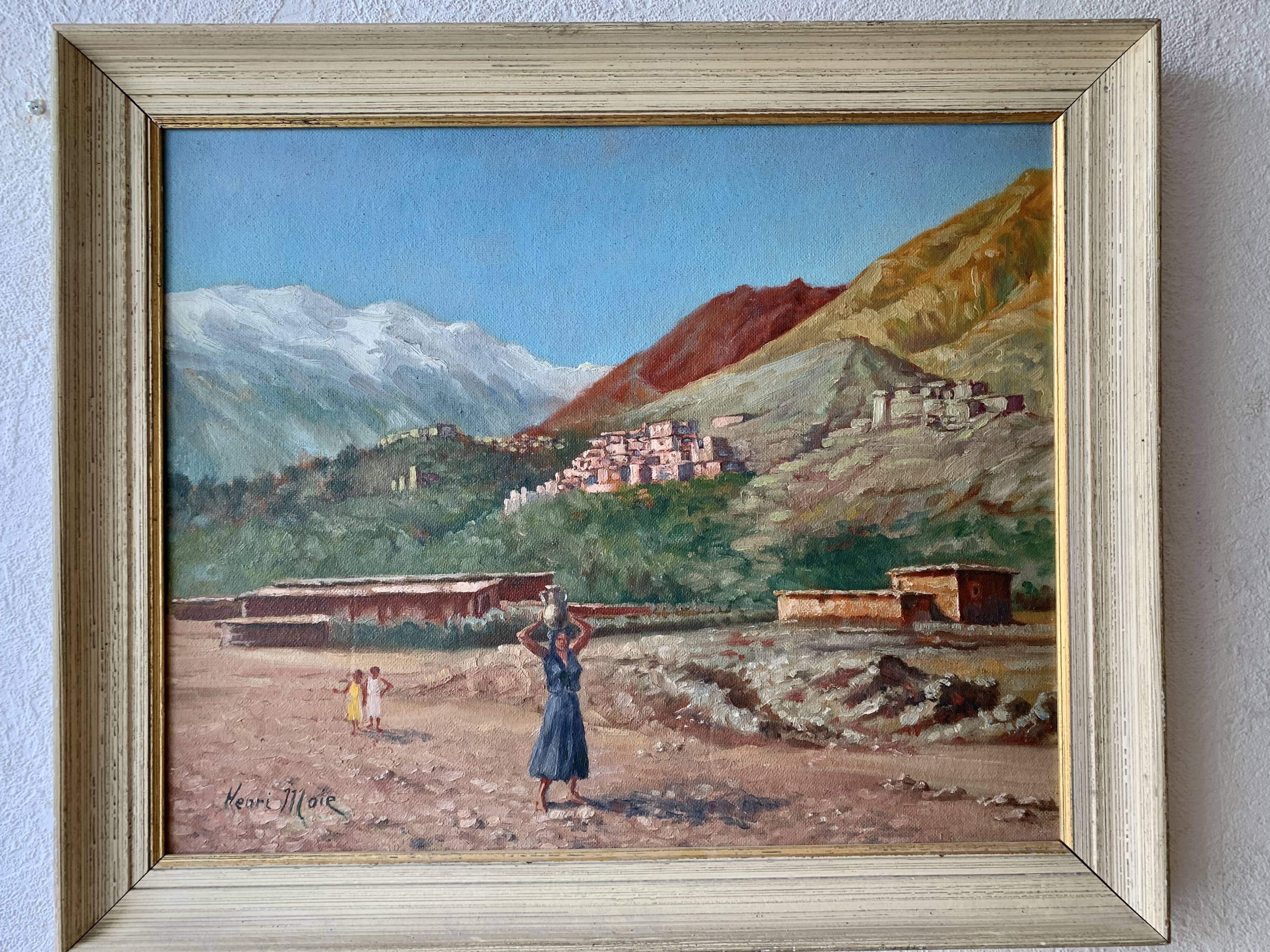 Oil painting on orientalist panel