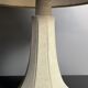 Midcentury suede leather large mushroom table lamp, 1960s-1970s
