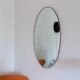 Vintage oval rockabilly mirror, 1960s