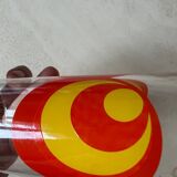Verres à eau seventies orange et jaune