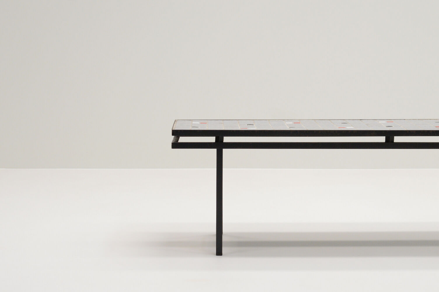 Ceramic tile sidetable, Germany 1960s.