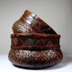 Pair of vintage nesting handmade Japanese woven bamboo baskets