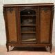Louis XV style desk set in mahogany and burr walnut