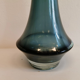 Petrolium blue vase, numbered with diamond pen, from Finnish Rimini Lassi
