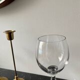 Vase verre à pied ancien en cristal