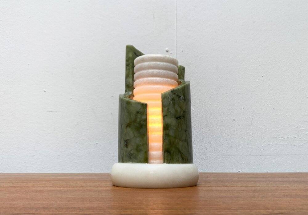 Postmodern stone table lamp, 1980s