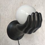 Ceramic and opaline hand lamp from the 70s-80s
