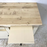 Sideboard beige light top solid wood raw