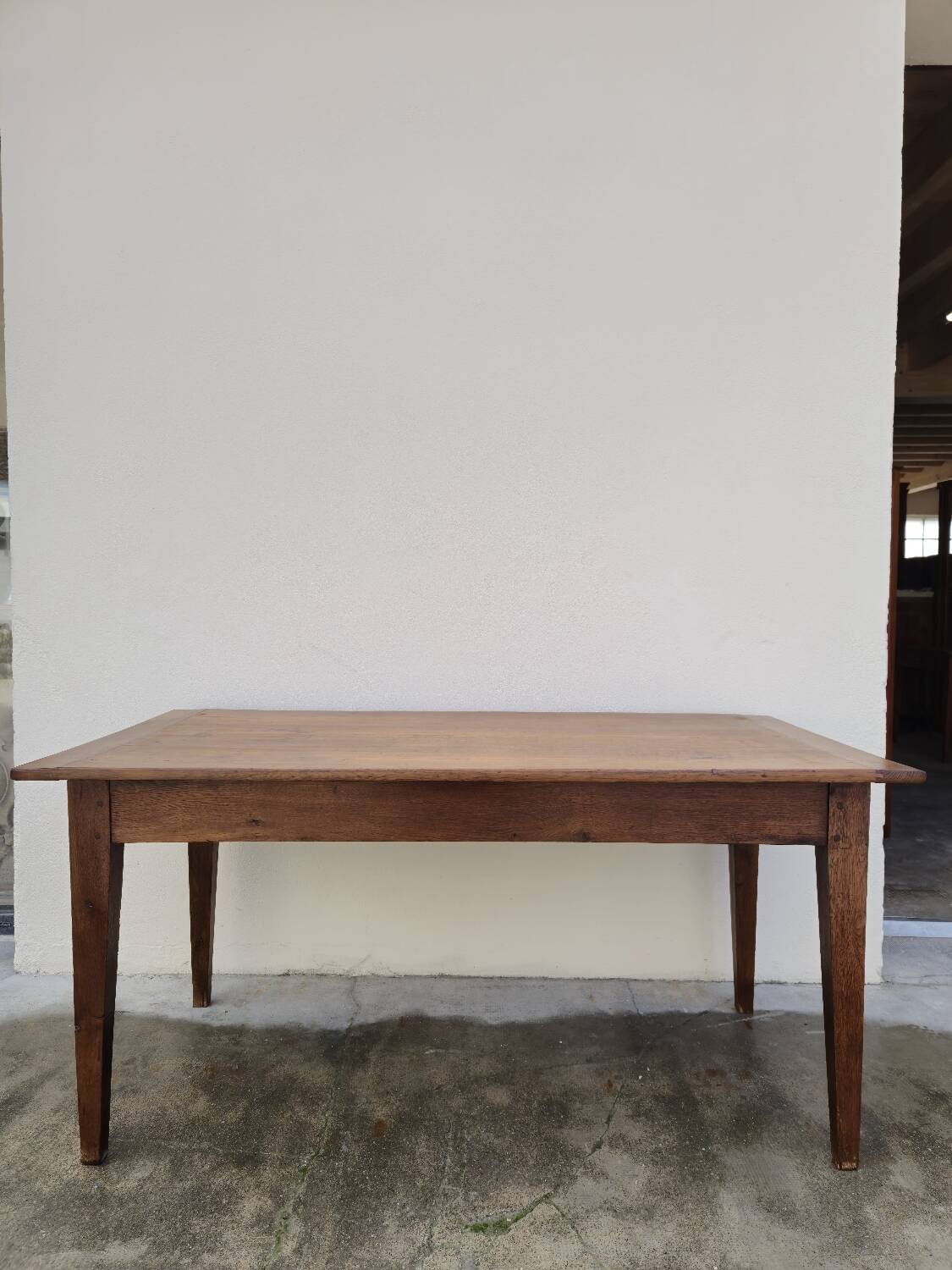 Antique rustic farmhouse table made in the 1900s - 1.54m