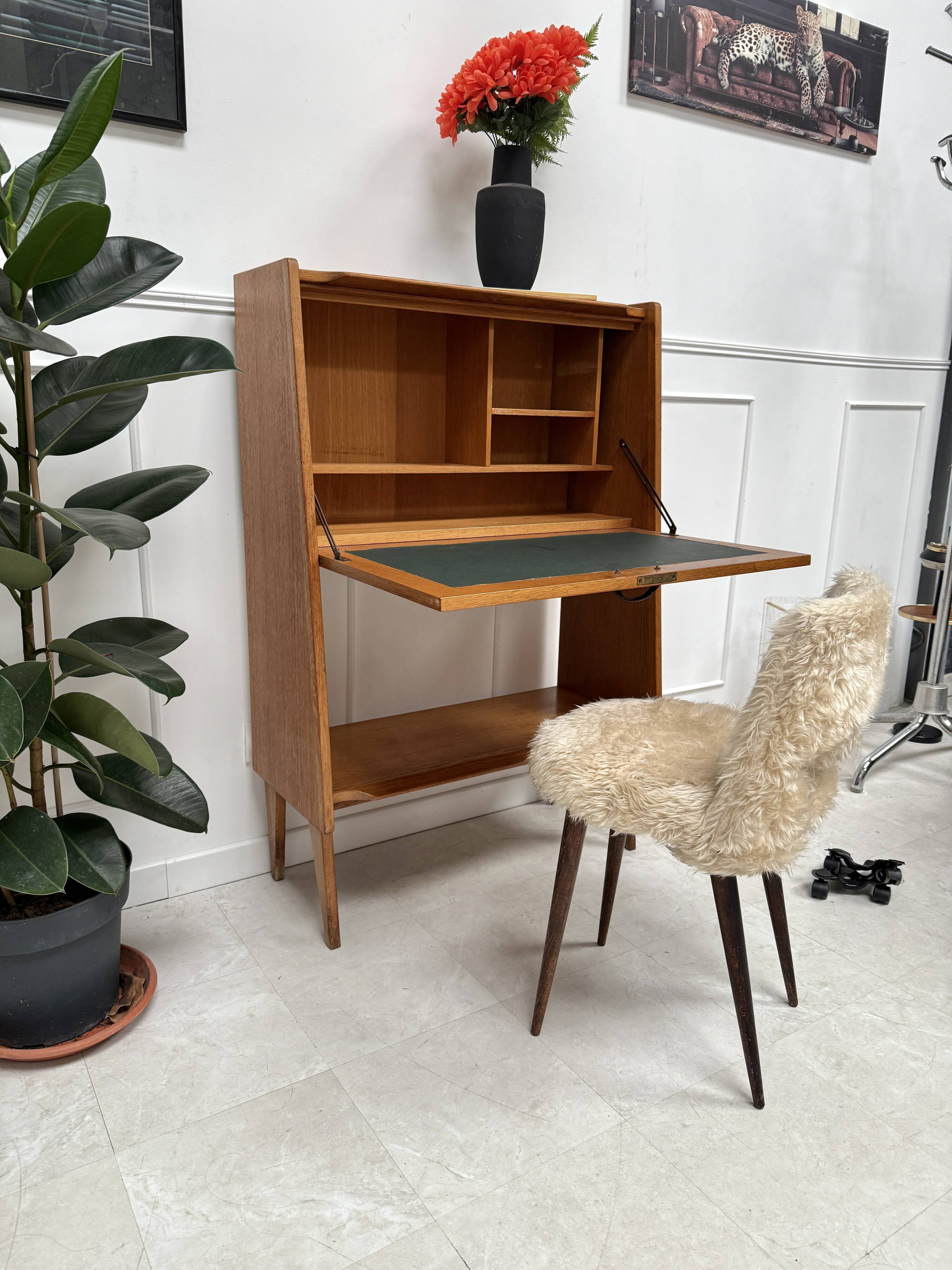 Scandinavian secretary with compass feet