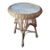 Circular bamboo and faux marble coffee or wine table, 1960s