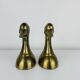 Pair of vintage brass duck bookends